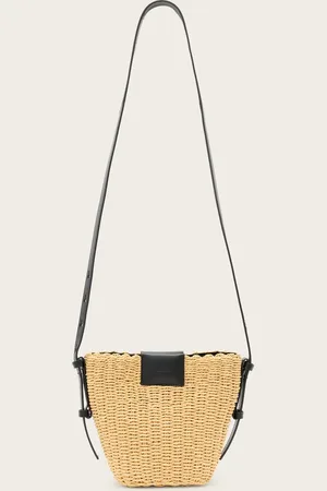 AllSaints Ebro Woven Straw Cross Body Bag