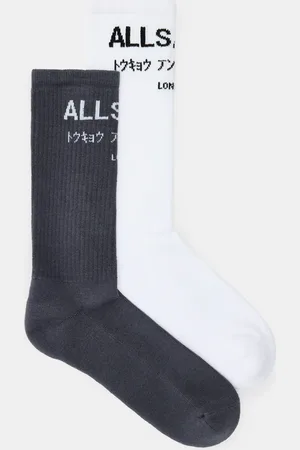 AllSaints Underground Logo Socks 2 Pack