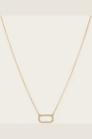 AllSaints Tia Crystal Pave Necklace