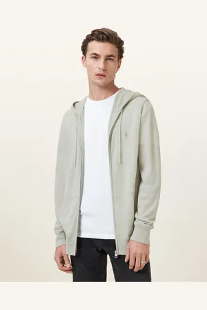 AllSaints Mode Merino Zip Up Ramskull Hoodie