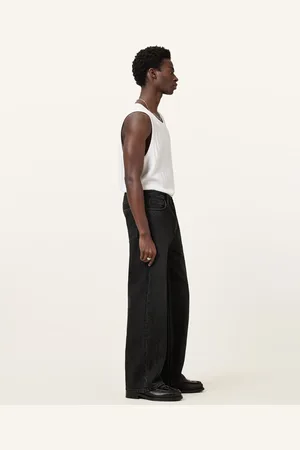 AllSaints Lenny Loose Fit Wide Leg Denim Jeans