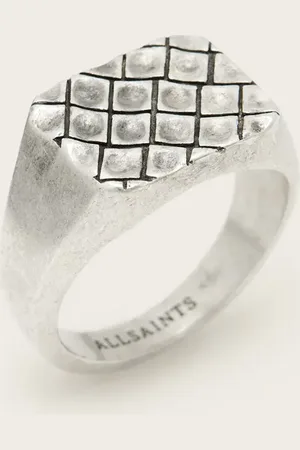 AllSaints Abel Textured Signet Ring
