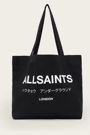 AllSaints Underground Logo Printed Tote Bag