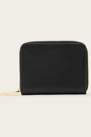 AllSaints Lena Leather Zip Wallet