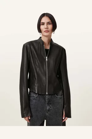 AllSaints Sadler Slim Fit Leather Jacket