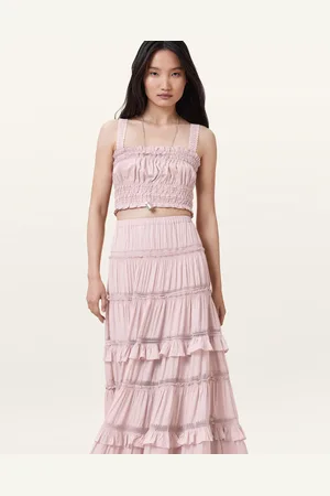 AllSaints Talia Lace Cropped Top