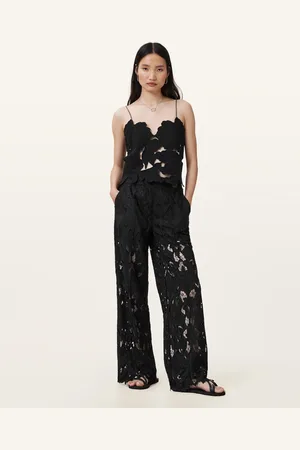 AllSaints Charli Embroidered Straight Fit Trousers