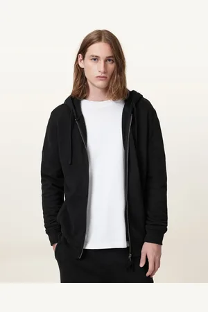 AllSaints Raven Zip Up Ramskull Hoodie