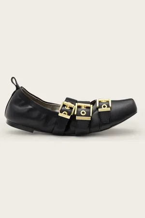 AllSaints Aurora Leather Ballet Shoes