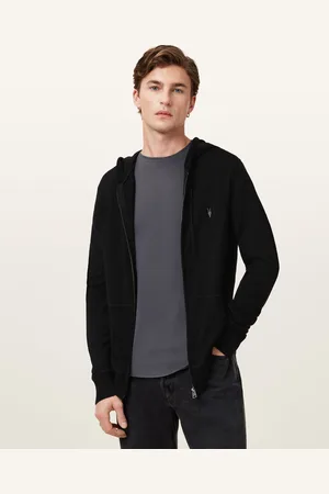 AllSaints Mode Merino Zip Up Ramskull Hoodie