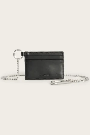 AllSaints Makoto Chain Leather Cardholder Wallet