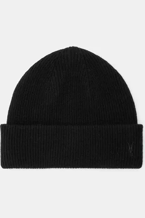 AllSaints Bailey Wool Ramskull Embroidered Beanie