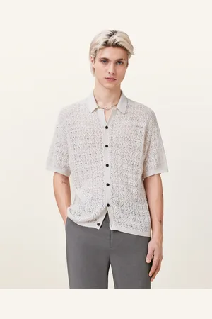 AllSaints Loire Short Sleeve Open Knit Cardigan