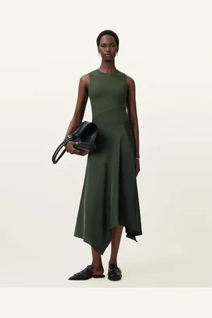 AllSaints Pia Asymmetric Satin Dress