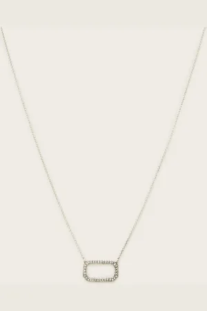 AllSaints Tia Crystal Pave Necklace