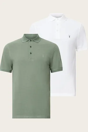 AllSaints Reform Short Sleeve Polo Shirts 2 Pack
