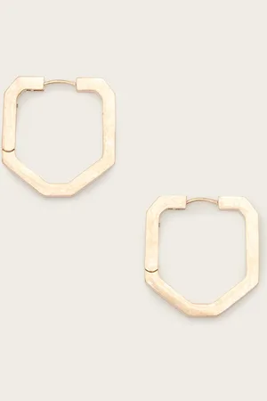 AllSaints Stella Hex Hoop Earrings