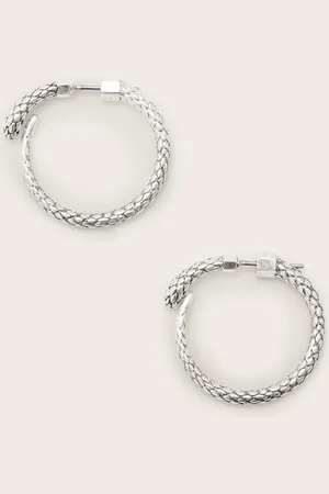 AllSaints Serpent Small Hoop Earrings