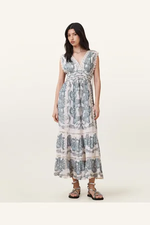 AllSaints Xanthe Lace-Trimmed Maxi Dress