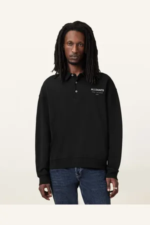AllSaints Underground Oversized Fit Polo Neck Sweatshirt