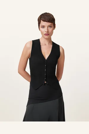 AllSaints Cruz Ribbed Knitted Waistcoat