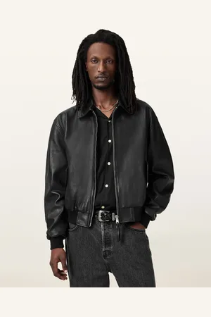 AllSaints Marco Oversized Leather Bomber Jacket
