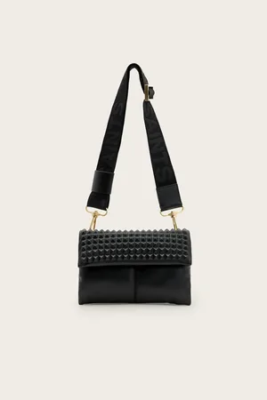 AllSaints Ezra Leather Studded Crossbody Bag