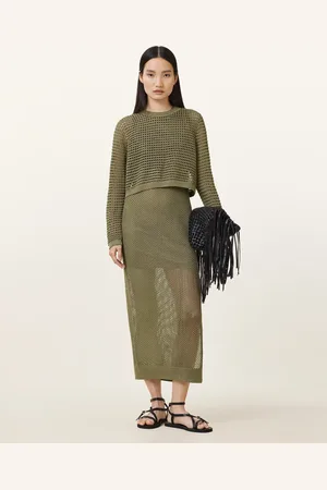 AllSaints Miro Open Stitch 2-in-1 Maxi Dress