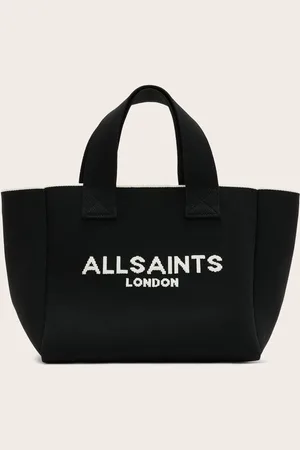 AllSaints Izzy Logo Print Knitted Mini Tote Bag