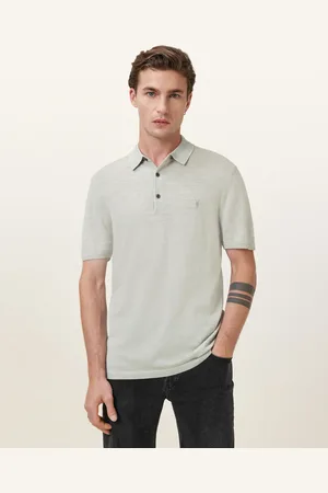 AllSaints Mode Merino Short Sleeve Ramskull Polo Shirt