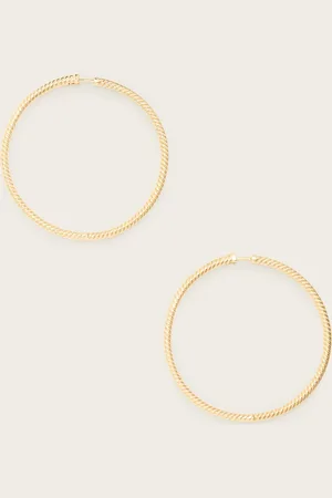 AllSaints Beck Large Hoop Earrings