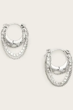AllSaints Trudy Small Chain Hoop Earrings