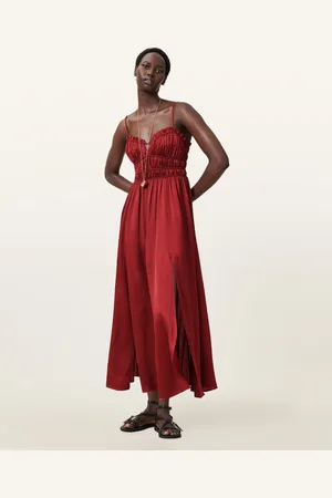 AllSaints Faelyn Silk Maxi Dress