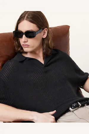 AllSaints Thoma Short Sleeve Knitted Polo Shirt