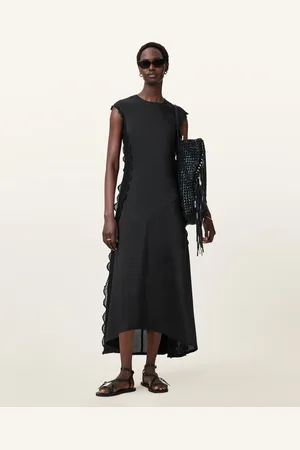 AllSaints Lyra Linen Midi Dress