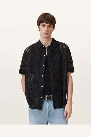 AllSaints Netley Short Sleeve Lace Shirt