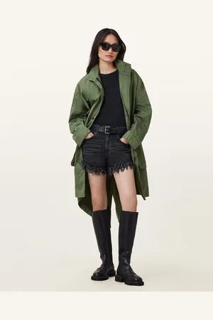 AllSaints Milla Bird Print Parka Jacket