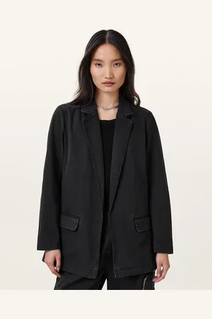 AllSaints Aleida Denim Lightweight Tri Blazer