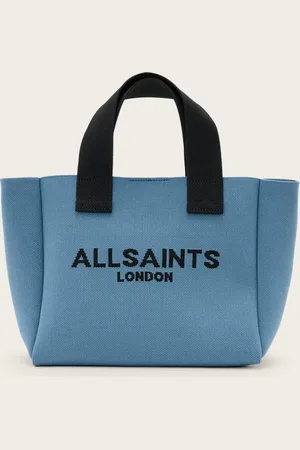 AllSaints Izzy Logo Print Knitted Mini Tote Bag
