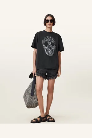 AllSaints Shkull Boyfriend Graphic Cotton T-Shirt