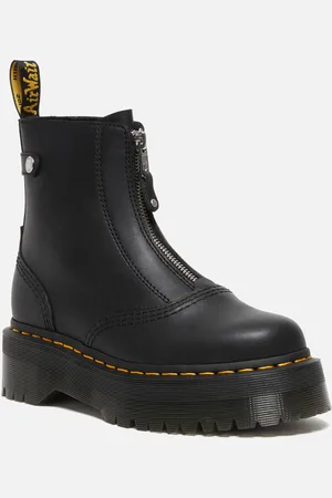 Dr. Martens Jetta Zip Front Leather Boots - UK 3