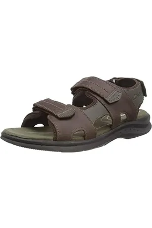 Amazon.com | Clarks Men's Nature Trek Sandal, Black Nubuck, 7.5 UK | Sandals