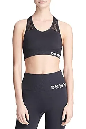 DKNY Sport Performance Support Yoga Running Bra in White