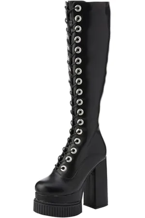 Talk Of The Town Platform Knee High Boots – LAMODA