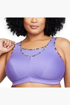 Glamorise No-Bounce Camisole Wire-free Sports Bra - Purple - Curvy