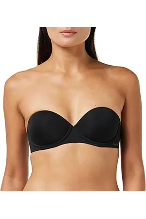 CALVIN KLEIN - Logo-embroidered stretch-jersey strapless push-up bra