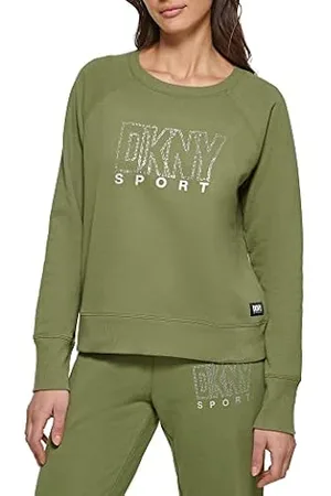 DKNY Women's Sport Pullover Sweatshirt, White, X-Small 