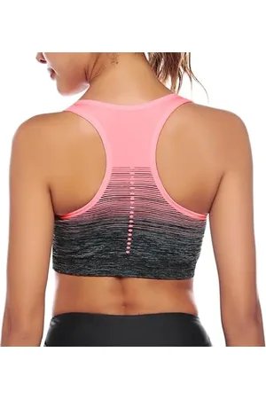 Sykooria Women's Sports Bra Mid Support Wirefree Racerback Workout Bra  Removable Padding Yoga Gym Running Crop Top(3-Piece Set,S) : :  Fashion