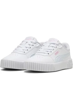 PUMA Carina 2.0 PS Sneaker, White-Dewdrop-Pink Lilac, 10 UK Child