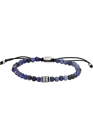 Fossil Bracelet for Men , Length: 250mm, Width: 4mm Silver Stainless Steel Bracelet, JF04414040
